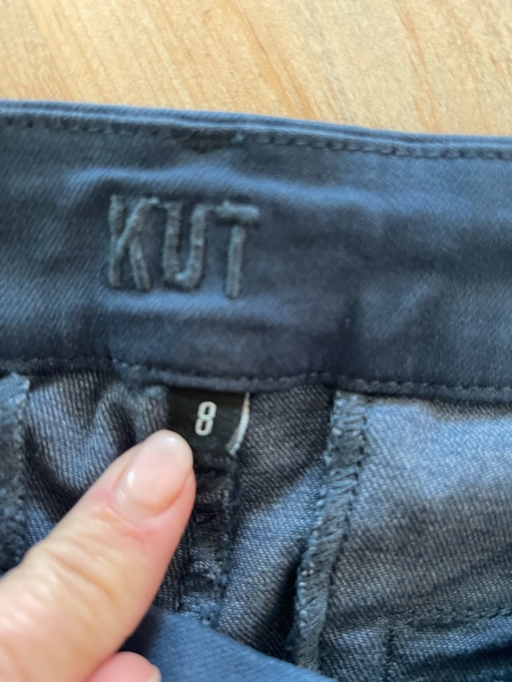 KUT From The Kloth Navy Tailored Shorts High Rise Cotton Stretch Classic Summer - Picture 5 of 16